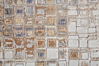 Laina Transitional Geometric - Tan/Ivory/Blue