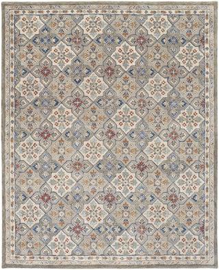 Rylan Transitional Floral & Botanical - Taupe/Ivory/Red