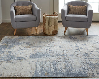 Laina Transitional Abstract - Ivory/Gray/Blue