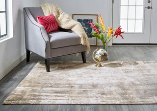 The Rug Corner Feizy Parker Transitional Abstract - Tan/Ivory/Gray  