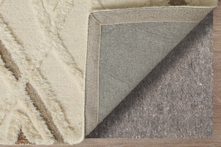 The Rug Corner Feizy Anica Transitional Geometric - Ivory/Taupe/Brown  