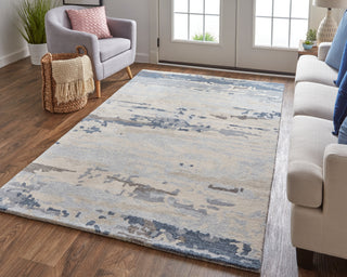 Everley Modern Abstract - Blue/Gray/Ivory