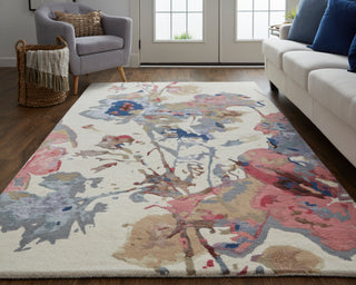 Dafney Transitional Floral & Botanical - Blue/Pink/Gray