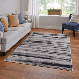 Micah Modern Abstract - Silver/Gray/Black