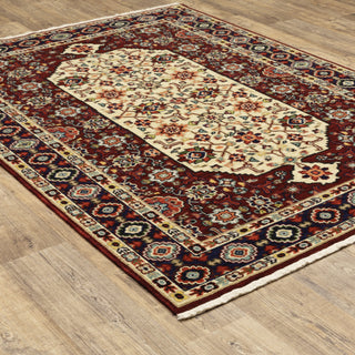 Lilihan Red/Ivory Area Rug 1802W