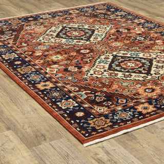 Lilihan Red/Blue Area Rug 2061V
