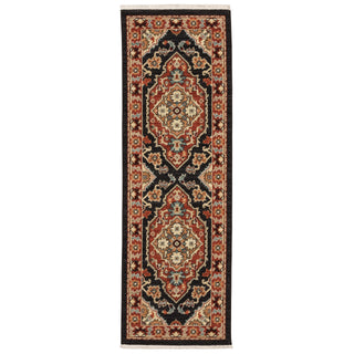 Lilihan Black/Red Area Rug 4929A