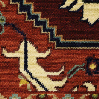 Lilihan Red/Ivory Area Rug 5502C
