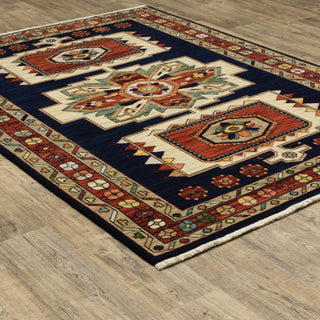 Lilihan Blue/Red Area Rug 090B6