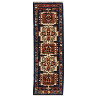 Lilihan Blue/Red Area Rug 090B6