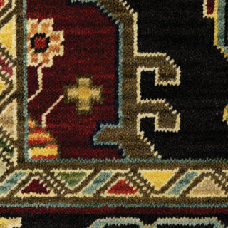 Lilihan Red/Black Area Rug 092R6