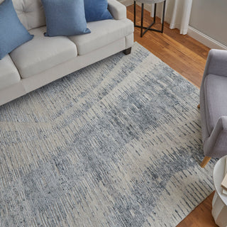 Brighton Modern Abstract - Ivory/Blue/Gray