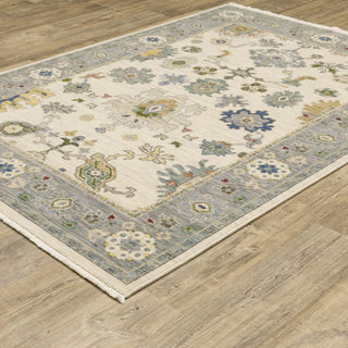 Lucca Ivory/Blue Area Rug 846H1
