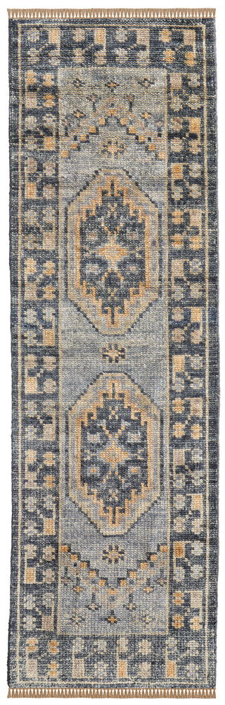 The Rug Corner Feizy Fillmore Transitional Medallion - Blue/Gray  