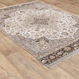 Maharaja Ivory/Blue Area Rug 660J1