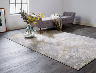 The Rug Corner Feizy Aura Modern Abstract - Ivory/Silver/Gold  