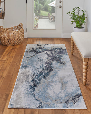 Astra Transitional Abstract - Blue/Gray/Ivory