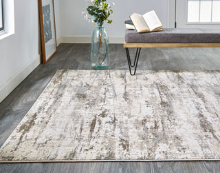 The Rug Corner Feizy Parker Transitional Abstract - Ivory/Brown  