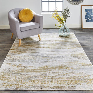 Aura Modern Abstract - Gold/Gray/Ivory