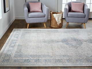 The Rug Corner Feizy Marquette Transitional Medallion - Taupe/Gray/Blue  Marquette Transitional Medallion - Taupe/Gray/Blue
