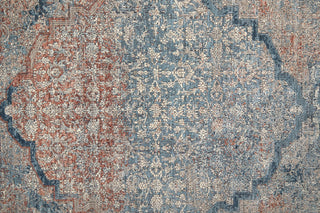 The Rug Corner Feizy Marquette Transitional Medallion - Blue/Red/Gray  Marquette Transitional Medallion - Blue/Red/Gray