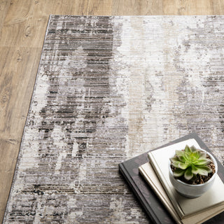 Nebulous Grey/Beige Area Rug 4151N