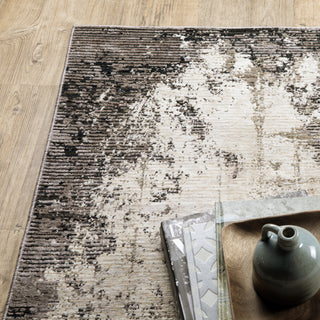 Nebulous Grey/Ivory Area Rug 7151E