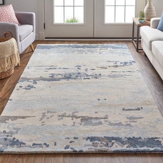 Everley Modern Abstract - Blue/Gray/Ivory