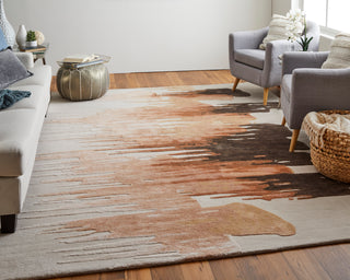 Anya Transitional Abstract - Red/Brown/Orange