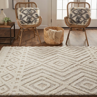 The Rug Corner Feizy Anica Transitional Diamond - Ivory/Tan  