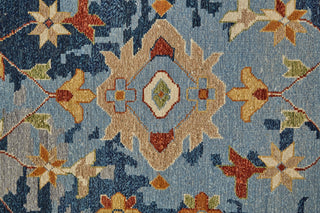 The Rug Corner Feizy Leylan Transitional Floral & Botanical - Blue/Orange/Red  