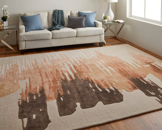 Anya Transitional Abstract - Red/Brown/Orange