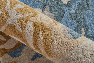 Everley Modern Abstract - Gray/Blue/Gold