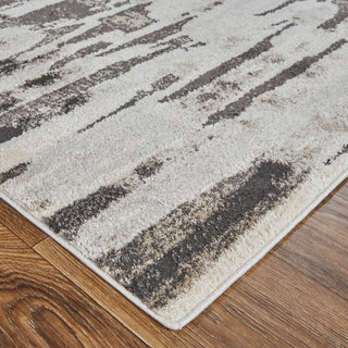 The Rug Corner Feizy Vancouver Modern Abstract - Ivory/Brown/Gray  