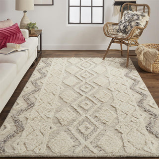 Anica Transitional Geometric - Ivory/Taupe/Gray