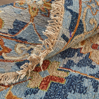 The Rug Corner Feizy Leylan Transitional Floral & Botanical - Blue/Orange/Red  