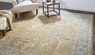 lifestyle The Rug Corner Feizy Carrington Traditional Oriental - Gold/Blue/Gray  Carrington Traditional Oriental - Gold/Blue/Gray