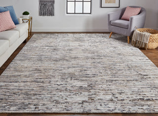 The Rug Corner Feizy Conroe Modern Abstract - Gray/Blue/Silver  