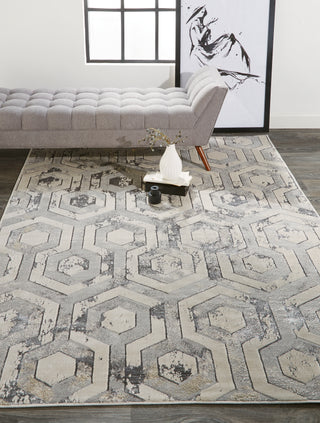 Micah Modern Distressed - Gray/Taupe/Silver