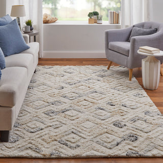 Anica Transitional Moroccan - Ivory/Gray/Black