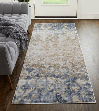 Laina Transitional Gradient & Ombre - Tan/Ivory/Blue