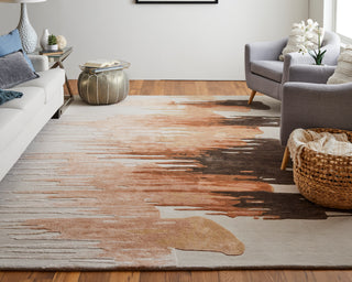 Anya Transitional Abstract - Red/Brown/Orange