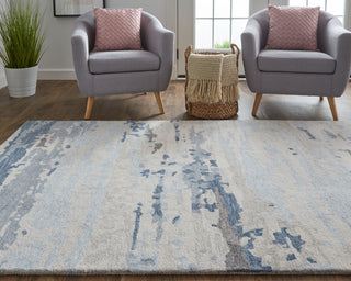 Everley Modern Abstract - Blue/Gray/Ivory