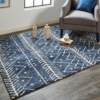 Colton Modern Geometric - Blue/Ivory