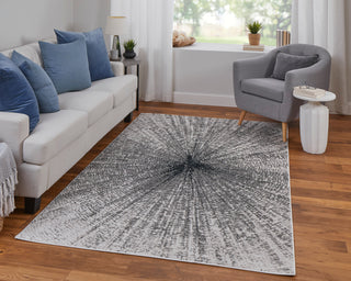 Micah Modern Abstract - Ivory/Gray/Blue