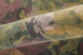 Amira Transitional Abstract - Gold/Purple/Green