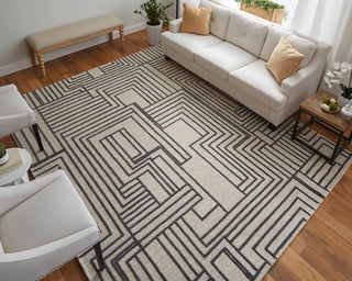 The Rug Corner Feizy Gansett Modern Geometric - Tan/Brown  Gansett Modern Geometric - Tan/Brown