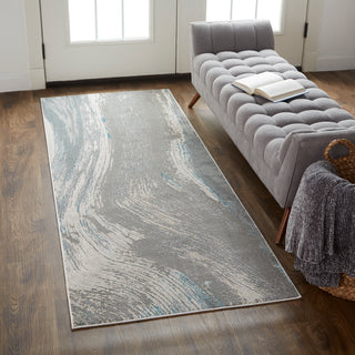 The Rug Corner Feizy Azure Modern Abstract - Gray/Ivory/Blue  Azure Modern Abstract - Gray/Ivory/Blue