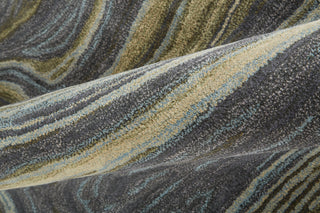 Amira Transitional Abstract - Blue/Ivory/Green
