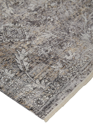 The Rug Corner Feizy Sarrant Transitional Medallion - Gray/Ivory/Tan  